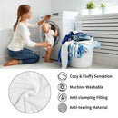 GobekUsa Cozy Rabbit Plush Blanket: Soft Striped Warm Sofa Throw, Absorbent Breathable Nap Blanket