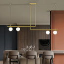 GobekUsa LED Linear Hanging Lamp for Home Modern Minimalist Living Room Chandelier