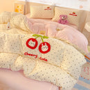 GobekUsa Cotton Bedding Set Cute Pattern Soft Comforter Single/Double Size Duvet Cover