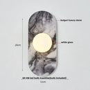 GobekUsa Glass Globe LED Wall Lamp: Modern Nordic Stone Bathroom Mirror Light