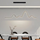 GobekUsa LED Aluminum Chandelier Modern Wave Line Kitchen Island Pendant Light