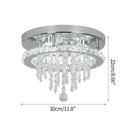 GobekUsa Crystal LED Flush Mount Ceiling Light for Kitchen Hallway - Modern Chandelier Fixture