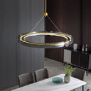 GobekUsa Circular Ring LED Chandelier: Modern Lighting for Living, Bedroom, Dining Room