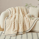 GobekUsa Double-Layer Coral Fleece Blanket: Super Soft Queen King Quilt for Winter