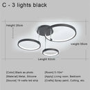 GobekUsa LED Ceiling Chandelier Remote Control Living Room Bedroom Kitchen Lamp White