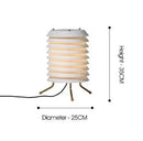 GobekUsa Geometric Iron Table Lamp - Retro White Floor Lamp for Designer Living Room
