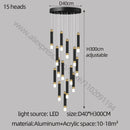 GobekUsa LED Chandelier: Modern Nordic Acrylic Luxury Lighting for Home Decor
