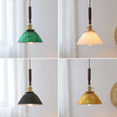 GobekUsa Green Glass LED Pendant Lights Kitchen Bar Nordic Modern Hang Lamp