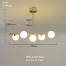 GobekUsa Glass Ball Pendant Chandeliers - Modern LED Hanging Lights for Home Decor