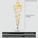 GobekUsa Crystal Stair Long Chandelier - Simple Modern Design for Duplex Villa Living Room