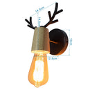 GobekUsa Black Wooden Wall Light Modern E27 LED Sconce Living Room Decor