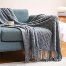 GobekUsa Knitted Nordic Sofa Blanket - Soft Wool Blend Bed End Towel for Hotel Bedroom Decor