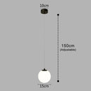 Nordic Glass Pendant Light With Brass or Black Finish