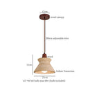GobekUsa Cuboid Stone LED Pendant Lights Wood Yellow Travertine Interior Lighting Hanging Lamp