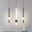 GobekUsa Black Gold Ceiling Pendant for Bedside Bedroom LED Modern Hanging Light