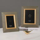 GobekUsa Leather Metal Picture Frame: Luxury Office Study Bedroom Decor & Gift