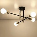 GobekUsa Industrial Chandelier: Modern Wrought Iron LED Ceiling Lamp for Home Decor