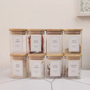 GobekUsa Glass Jar with Bamboo Lid - Food Storage Container for Tea, Coffee, and More