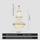 GobekUsa Crystal Chandelier: Postmodern Light Luxury for Hotel Lobby, Villa, and Duplex Floors