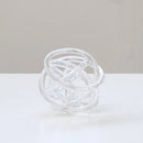 GobekUsa Glass Coil Wound Ball Ornament: Hand-made, Geometric, Transparent, Home Decoration