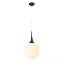 GobekUsa Glass Ball LED Pendant Lights for Modern Living Room, Black/White Horn Fixtures