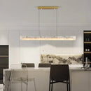 GobekUsa Black Marble Pendant Chandelier - Modern Long Design for Home Decor