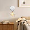 GobekUsa Iron White Cage Wall Lamp for Modern Indoor Lighting