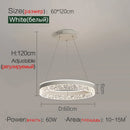 GobekUsa Crystal Ring LED Pendant Light - Modern Home Lighting for Bedroom and Restaurant