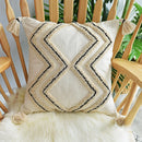GobekUsa Geometric Embroidery Cushion Cover with Tassel, Home Decor Pillowcase, Various Sizes