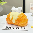 GobekUsa Croissant Ceramic Tissue Box: Charming Table Decoration for Coffee Table and Bedside