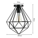 GobekUsa Industrial LED Ceiling Light: Modern Retro Loft Plafonniers for Living Room Kitchen Cage Home Decor