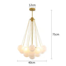 GobekUsa Frosted Glass Ball Pendant Lights for Modern Restaurant Chandelier