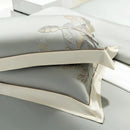 GobekUsa Eucalyptus Lyocell Soft Silky Cool Bedding Set with Leaves Embroidery