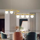 GobekUsa Glass Ball LED Chandelier Pendant for Dining Living Bedroom Kitchen