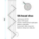 GobekUsa Crystal Ball Chandelier Pendant Light for Staircase Hallway Bar Décor