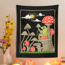GobekUsa Cute Frog Tapestry Wall Hanging for Retro Aesthetic Bedroom Decor