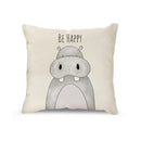 GobekUsa Cartoon Animal Linen Pillowcase | Home Decor Throw Pillow Covers for Sofa