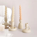 GobekUsa Geometric Ceramic Candle Holder Set - Decorative Home Decor Ornaments