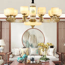 GobekUsa Jade Copper Chandelier: Luxury European Style for Living Room, Bedroom, Dining Room Lighting