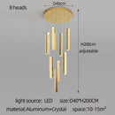 GobekUsa Crystal Chandelier LED Mezzanine Dining Room Lighting