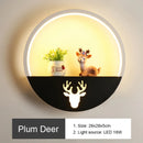 GobekUsa LED Round Wall Lamp for Children Room, Nordic Modern Indoor Lighting