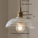 GobekUsa LED Pendant Lights Green Glass Copper Socket with Walnut Wood - Nordic Modern