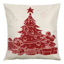 GobekUsa Christmas Linen Cushion Cover 45x45cm Sofa Home Party Decor