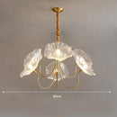 GobekUsa Lotus Leaf Glass Ceiling Chandelier with E14 Bulb