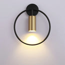 GobekUsa Brass Gold Ring Adjustable LED Wall Sconce Light for Home Hotel Corridor