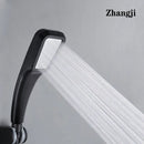 GobekUsa Black High Pressure Rainfall Shower Head with Bracket and Water Saving Nozzle