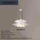 GobekUsa Acrylic Flower Pendant Chandelier: Nordic Design LED Hanging Fixture for Elegant Decor