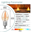 GobekUsa Gold Tint Glass LED Filament Candelabra Bulb Dimmable 2200K 0.5W 110V 220V
