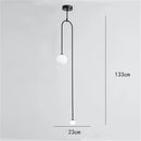 GobekUsa Iron Line Chandelier: Post-modern Hanging Lamp for Living Room & Bedroom