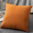 GobekUsa Blue Wave Crimping Quilted Cushion Cover for Home Sofa Bed Decor